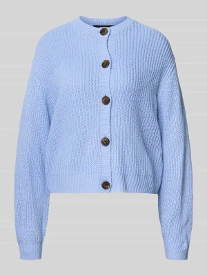 Kurtka z dzianiny o kroju regular fit z jednorzędową listwą guzikową model ‘LEA’ Vero Moda