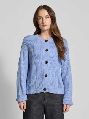 Kurtka z dzianiny o kroju regular fit z jednorzędową listwą guzikową model ‘LEA’ Vero Moda