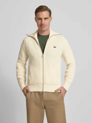 Kurtka z dzianiny o kroju regular fit z mieszanki bawełny Lacoste