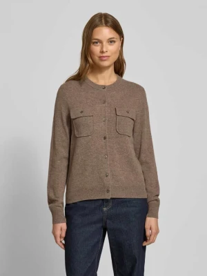 Kurtka z dzianiny o kroju regular fit z mieszanki wełny lana i kaszmiru Stefanel