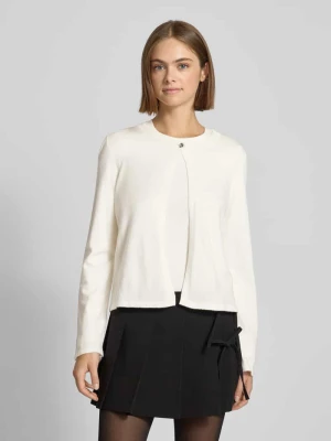 Kurtka z dzianiny o kroju regular fit z mieszanki wiskozy model ‘ORINA’ Pieces Złamany biały