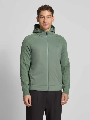 Kurtka z dzianiny o kroju regular fit z mieszanki żywej wełny model ‘MIRROR HY’ BOSS Green