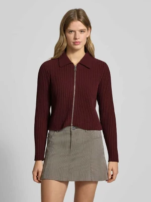 Kurtka z dzianiny o kroju regular fit z prążkowaniem model ‘ELLY’ Only