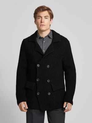 Kurtka z dzianiny o kroju regular fit z wysokiej jakości mieszanki żywej wełny i bawełny Marc O'Polo