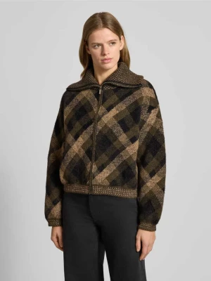 Kurtka z dzianiny o kroju regular fit ze wzorem na całej powierzchni model ‘MAROON’ Only