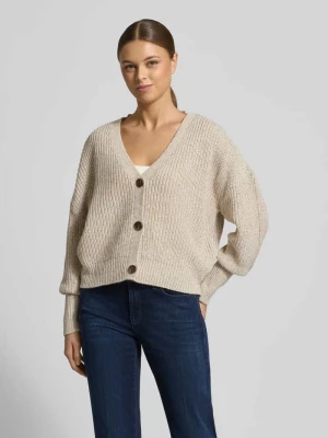 Kurtka z dzianiny o kroju relaxed fit z dekoltem w serek model ‘LEA’ Vero Moda