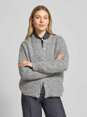 Kurtka z dzianiny o kroju relaxed fit z dodatkiem wełny model ‘Bela’ Ichi