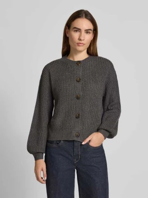 Kurtka z dzianiny o kroju relaxed fit z jednorzędową listwą guzikową model ‘LEA’ Vero Moda