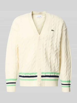 Kurtka z dzianiny o kroju relaxed fit z mieszanki wełny Lacoste