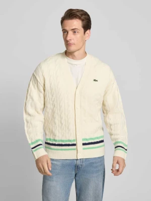 Kurtka z dzianiny o kroju relaxed fit z mieszanki wełny Lacoste
