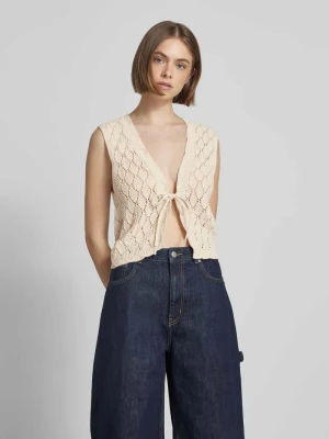 Kurtka z dzianiny o kroju slim fit z wiązaniem model ‘CHILI’ Only