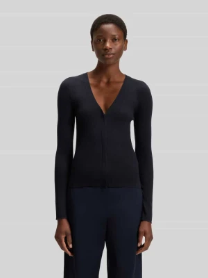 Kurtka z dzianiny o kroju slim fit z żywej wełny Boss
