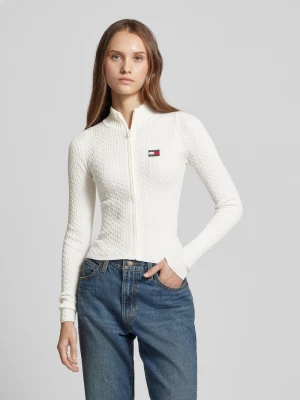 Kurtka z dzianiny o kroju slim fit zapinana na zamek błyskawiczny Tommy Jeans