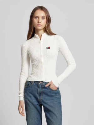 Kurtka z dzianiny o kroju slim fit zapinana na zamek błyskawiczny Tommy Jeans