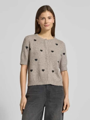 Kurtka z dzianiny o kroju slim fit ze wstawkami model ‘DOFFY INTARSIA’ Vero Moda