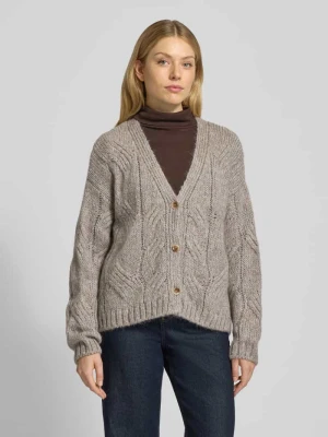 Kurtka z dzianiny z dekoltem w serek i listwą guzikową milano italy