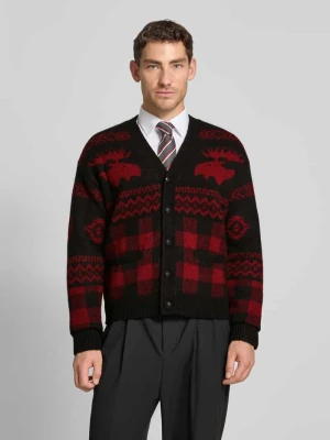 Kurtka z dzianiny z dekoltem w serek i listwą guzikową Polo Ralph Lauren