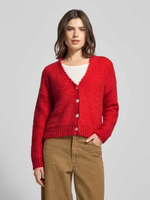 Kurtka z dzianiny z dekoltem w serek i listwą guzikową Rich & Royal