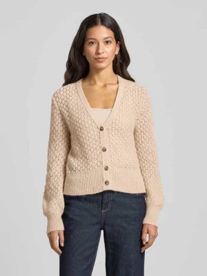 Kurtka z dzianiny z dekoltem w serek model ‘ALPACA’ Stefanel