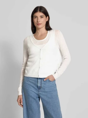 Kurtka z dzianiny z dekoltem w serek model ‘DUMY’ American vintage