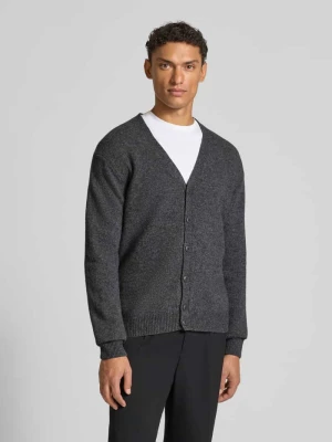 Kurtka z dzianiny z dekoltem w serek model ‘KARL’ casual friday