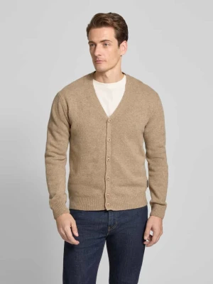 Kurtka z dzianiny z dekoltem w serek model ‘KARL’ casual friday