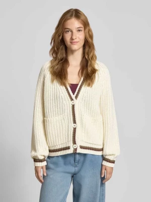 Kurtka z dzianiny z dekoltem w serek Noisy May