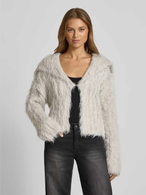 Kurtka z dzianiny z efektownej przędzy model 'LARA FUZ RIB CARDIGAN’ Guess