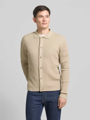 Kurtka z dzianiny z fakturowanym wzorem model ‘Yuris’ CINQUE
