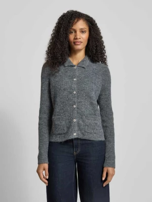 Kurtka z dzianiny z kołnierzem z połami i nakładanymi kieszeniami Christian Berg Woman