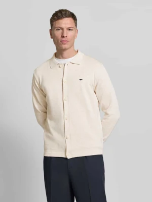 Kurtka z dzianiny z kołnierzykiem polo i wyhaftowanym logo FYNCH-HATTON