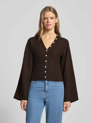 Kurtka z dzianiny z listwą guzikową Gina Tricot