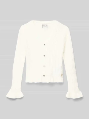 Kurtka z dzianiny z listwą guzikową Guess