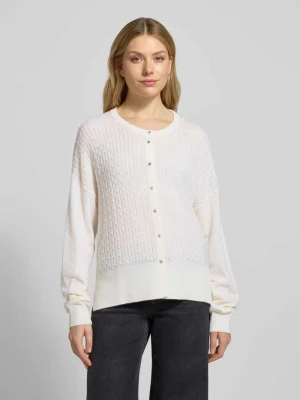 Kurtka z dzianiny z listwą guzikową Liu Jo White