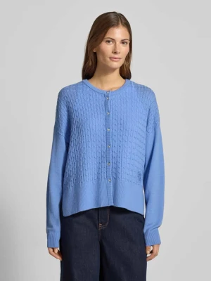 Kurtka z dzianiny z listwą guzikową Liu Jo White