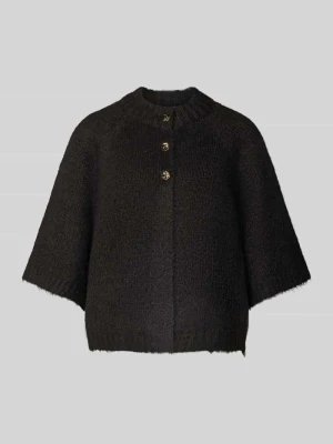 Kurtka z dzianiny z listwą guzikową model ‘Benutta’ NEO NOIR