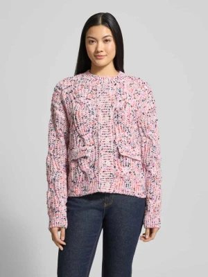 Kurtka z dzianiny z listwą guzikową model ‘CONFETTI’ YAS