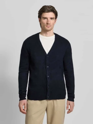 Kurtka z dzianiny z listwą guzikową model ‘HEINE’ casual friday