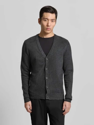 Kurtka z dzianiny z listwą guzikową model ‘HEINE’ casual friday