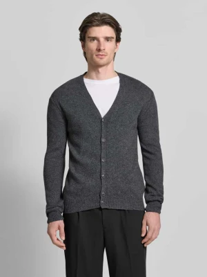 Kurtka z dzianiny z listwą guzikową model ‘KARL’ casual friday