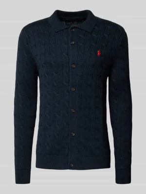 Kurtka z dzianiny z listwą guzikową Polo Ralph Lauren