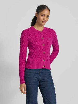 Kurtka z dzianiny z mieszanki wełny i kaszmiru ze ściegiem warkoczowym Polo Ralph Lauren