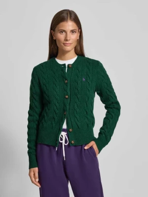 Kurtka z dzianiny z mieszanki wełny i kaszmiru ze ściegiem warkoczowym Polo Ralph Lauren
