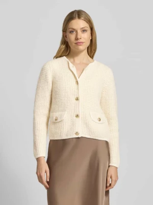 Kurtka z dzianiny z mieszanki wełny z alpaki z listwą guzikową model ‘HARRY’ Bash