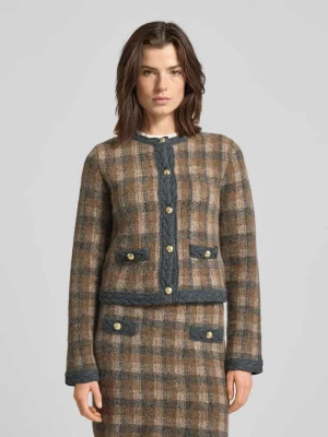 Kurtka z dzianiny z mieszanki wełny z alpaki z okrągłym dekoltem model ‘KEA’ Joop!