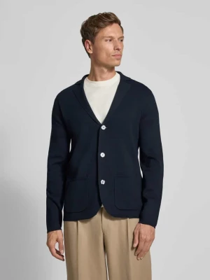 Kurtka z dzianiny z mieszanki wełny z kołnierzem z połami Christian Berg Men