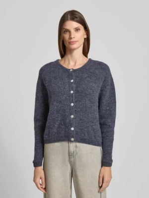 Kurtka z dzianiny z mieszanki wełny z okrągłym dekołtem model ‘VITOW’ American vintage