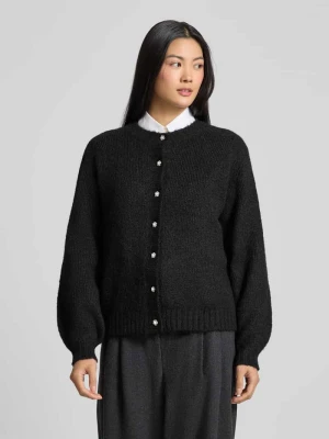 Kurtka z dzianiny z okrągłym dekoltem model ‘Luisa’ FREE/QUENT