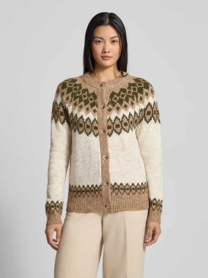 Kurtka z dzianiny z okrągłym dekoltem model ‘Novala’ FREE/QUENT