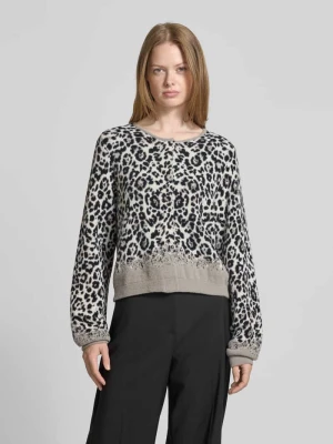 Kurtka z dzianiny z okrągłym dekoltem monari